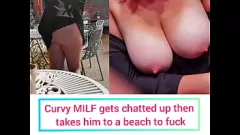 play PAWG mature et pompette se fait baiser sournoisement sur la plage avec son beau-fils adolescent pervers qui enregistre son gros cul sans consentement