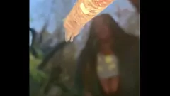 play Black Witch Milf Seduces and Fucks with Her Big Dick Partner in the Woods